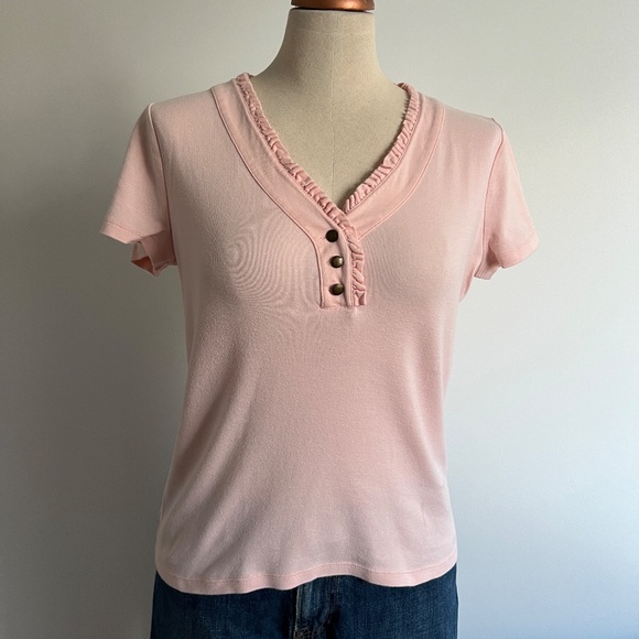 Lauren Ralph Lauren - Pink Short Sleeve Shirt - Picture 2 of 6